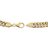 18k Yellow Gold 14.9g Hollow Thick 9mm Curb Link Bracelet 8"