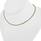 18k Yellow Gold 5g Solid Thin 2mm Mariner Link Chain Necklace Italy 15.5"