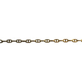 18k Yellow Gold 5g Solid Thin 2mm Mariner Link Chain Necklace Italy 15.5"