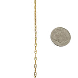 18k Yellow Gold 5g Solid Thin 2mm Mariner Link Chain Necklace Italy 15.5"