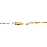 18k Yellow Gold 5g Solid Thin 2mm Mariner Link Chain Necklace Italy 15.5"