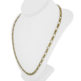 18k Yellow Gold 16.9g Hollow Vintage 6mm Fancy Curb Link Necklace Italy 24"