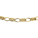 18k Yellow Gold 16.9g Hollow Vintage 6mm Fancy Curb Link Necklace Italy 24"