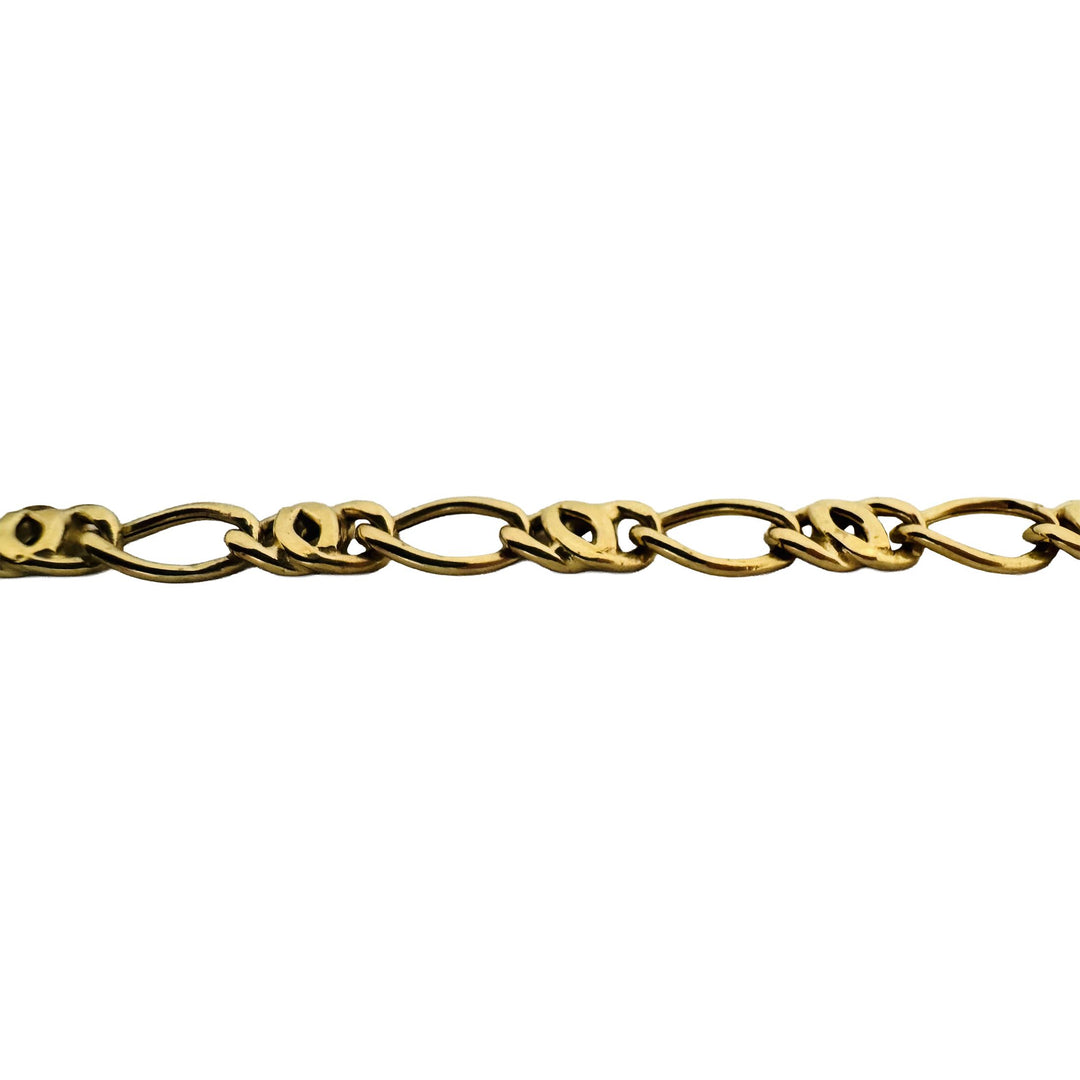 18k Yellow Gold 16.9g Hollow Vintage 6mm Fancy Curb Link Necklace Italy 24"