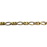 18k Yellow Gold 16.9g Hollow Vintage 6mm Fancy Curb Link Necklace Italy 24"