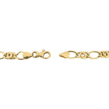 18k Yellow Gold 16.9g Hollow Vintage 6mm Fancy Curb Link Necklace Italy 24"