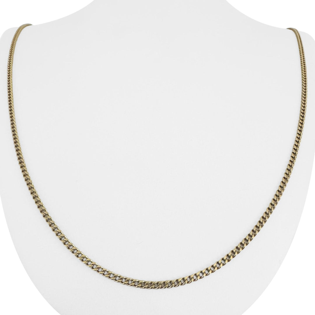 18k Yellow Gold 11.6g Solid Thin UnoAErre Curb Link Chain Necklace Italy 27"