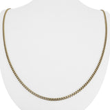 18k Yellow Gold 11.6g Solid Thin UnoAErre Curb Link Chain Necklace Italy 27"