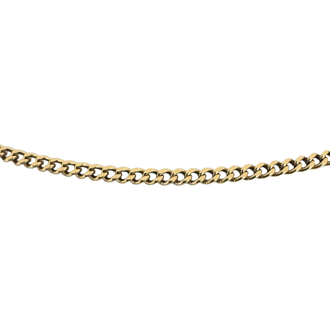 18k Yellow Gold 11.6g Solid Thin UnoAErre Curb Link Chain Necklace Italy 27"