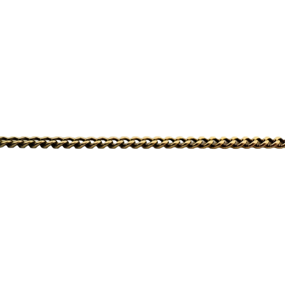 18k Yellow Gold 11.6g Solid Thin UnoAErre Curb Link Chain Necklace Italy 27"