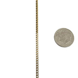 18k Yellow Gold 11.6g Solid Thin UnoAErre Curb Link Chain Necklace Italy 27"