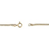 18k Yellow Gold 11.6g Solid Thin UnoAErre Curb Link Chain Necklace Italy 27"