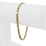 18k Yellow Gold 8g Solid Vintage Fancy Mariner Link Bracelet Italy 7"