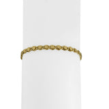 18k Yellow Gold 8g Solid Vintage Fancy Mariner Link Bracelet Italy 7"