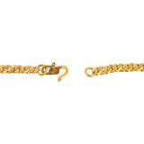 22k Yellow Gold 24.7g Solid Diamond Cut Graduated Curb Link Necklace 17"