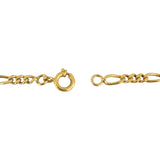 19k Portuguese Yellow Gold 24.7g Solid 3.5mm Figaro Link Chain Necklace 26"