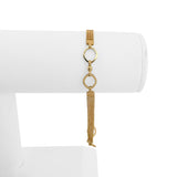 19k Portuguese Yellow Gold 7.2g Fancy Beaded Link Bracelet 8"