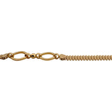 19k Portuguese Yellow Gold 7.2g Fancy Beaded Link Bracelet 8"