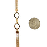 19k Portuguese Yellow Gold 7.2g Fancy Beaded Link Bracelet 8"