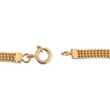 19k Portuguese Yellow Gold 7.2g Fancy Beaded Link Bracelet 8"