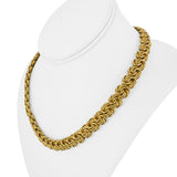 18k Yellow Gold 43.5g Vintage Heavy 10mm Swirl Link Necklace Italy 18"