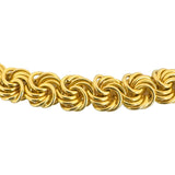 18k Yellow Gold 43.5g Vintage Heavy 10mm Swirl Link Necklace Italy 18"