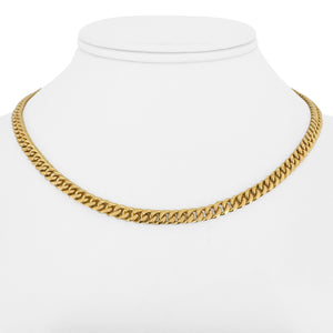 18k Yellow Gold 26.3g Solid Heavy 4.5mm Curb Link Chain Necklace 15.5"