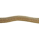 18k Yellow White and Rose Gold 49.5g Multi Strand Popcorn Necklace Italy 18"