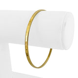 18k Yellow Gold 11.6g Solid Beveled 3mm Vintage Bangle Bracelet 8"