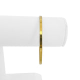 18k Yellow Gold 11.6g Solid Beveled 3mm Vintage Bangle Bracelet 8"