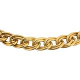 18k Yellow Gold 32g Vintage 10mm Fancy Double Curb Link Necklace Italy 16.5"