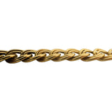 18k Yellow Gold 32g Vintage 10mm Fancy Double Curb Link Necklace Italy 16.5"