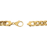 18k Yellow Gold 32g Vintage 10mm Fancy Double Curb Link Necklace Italy 16.5"
