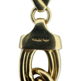 18k Yellow Gold 32g Vintage 10mm Fancy Double Curb Link Necklace Italy 16.5"