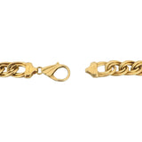 18k Yellow Gold 32g Vintage 10mm Fancy Double Curb Link Necklace Italy 16.5"