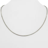 18k White Gold 4.7g Thin Light Diamond Cut Box Link Chain Necklace 19.5"