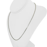 18k White Gold 4.7g Thin Light Diamond Cut Box Link Chain Necklace 19.5"