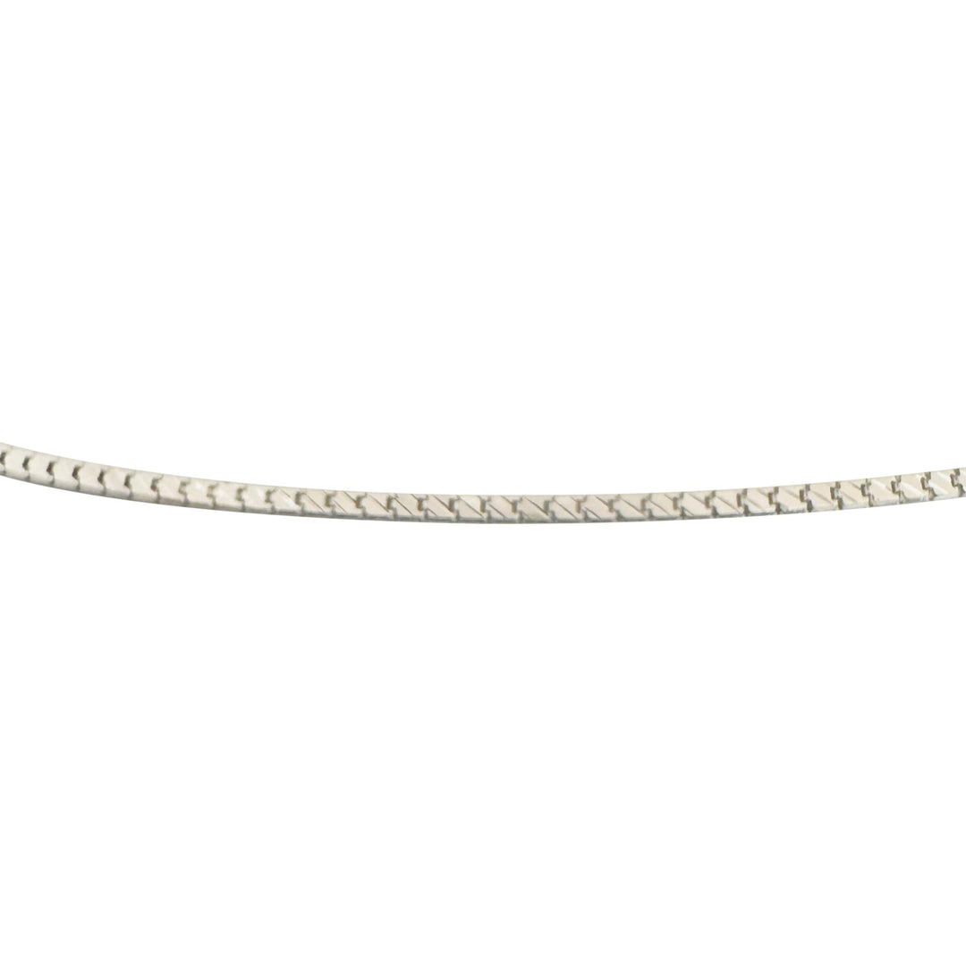 18k White Gold 4.7g Thin Light Diamond Cut Box Link Chain Necklace 19.5"