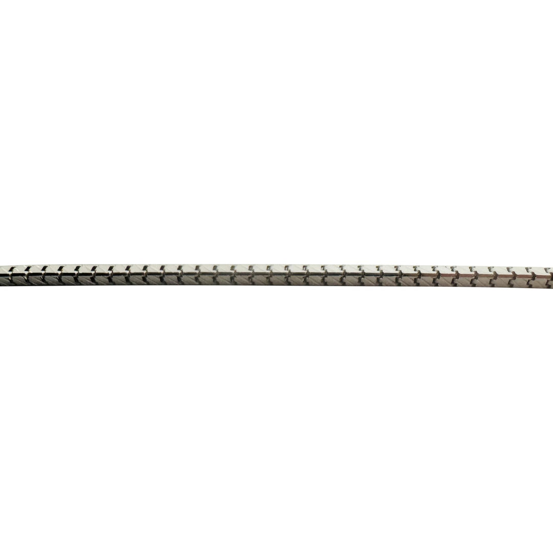 18k White Gold 4.7g Thin Light Diamond Cut Box Link Chain Necklace 19.5"