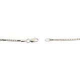 18k White Gold 4.7g Thin Light Diamond Cut Box Link Chain Necklace 19.5"