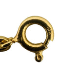 18k Yellow Gold 21.8g Ball and Bar Station Paperclip Link Necklace Italy 27"