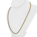 18k Yellow Gold 25.9g Solid 2.5mm Squared Franco Link Chain Necklace Italy 22"