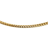 18k Yellow Gold 25.9g Solid 2.5mm Squared Franco Link Chain Necklace Italy 22"