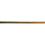18k Yellow Gold 25.9g Solid 2.5mm Squared Franco Link Chain Necklace Italy 22"