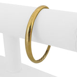 18k Yellow Gold 15g Vintage Polished Graduated Bangle Bracelet Italy 7.5"