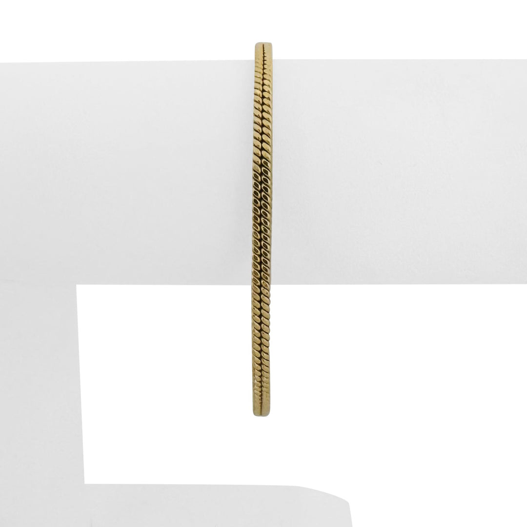 18k Yellow Gold 8.9g Ladies Vintage Squared Link Bracelet Italy 7.25"