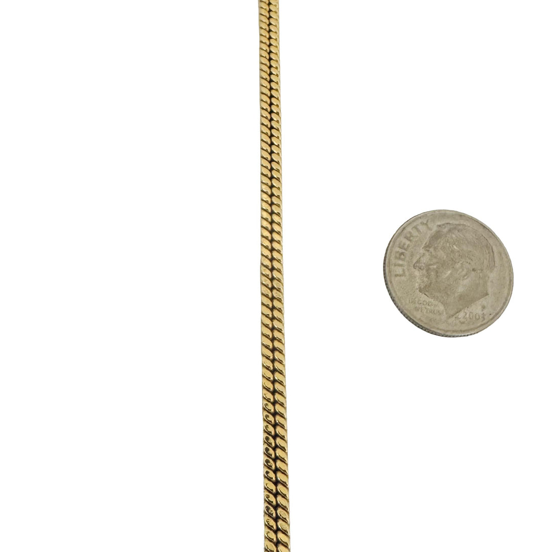 18k Yellow Gold 8.9g Ladies Vintage Squared Link Bracelet Italy 7.25"