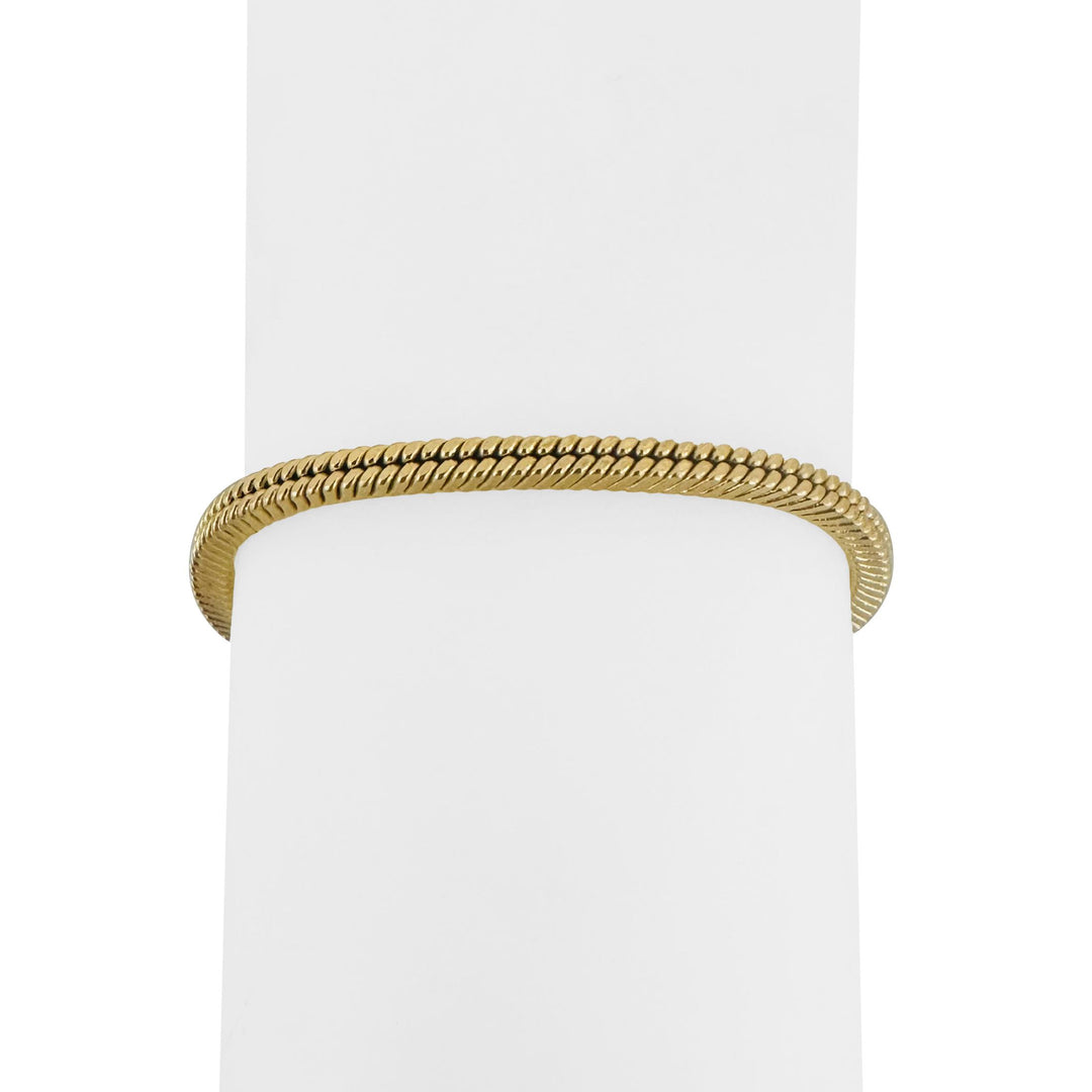 18k Yellow Gold 8.9g Ladies Vintage Squared Link Bracelet Italy 7.25"