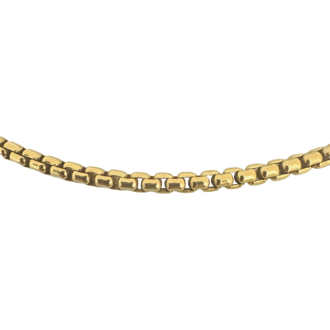 David Yurman 18k Yellow Gold 45g Solid Heavy Box Link Chain Necklace 18"