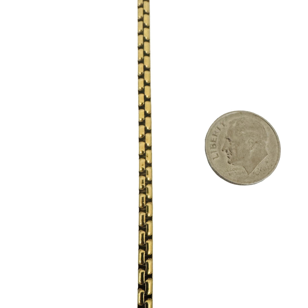 David Yurman 18k Yellow Gold 45g Solid Heavy Box Link Chain Necklace 18"